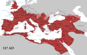 The Roman Empire during the reign of Emperor Trajan (98-117 AD)