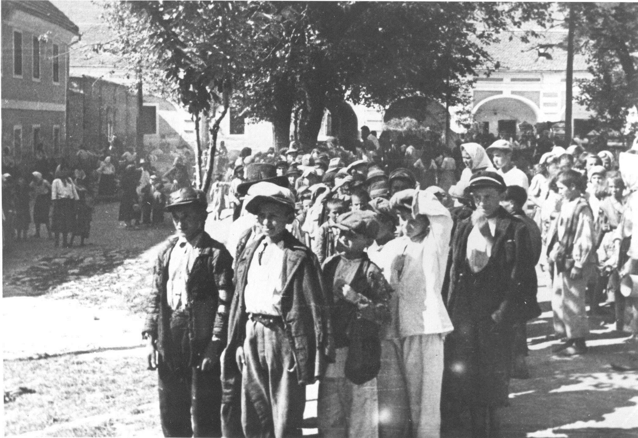Serbian children from the Kozara Mountain region in Stara Gradiska Camp in 1942.