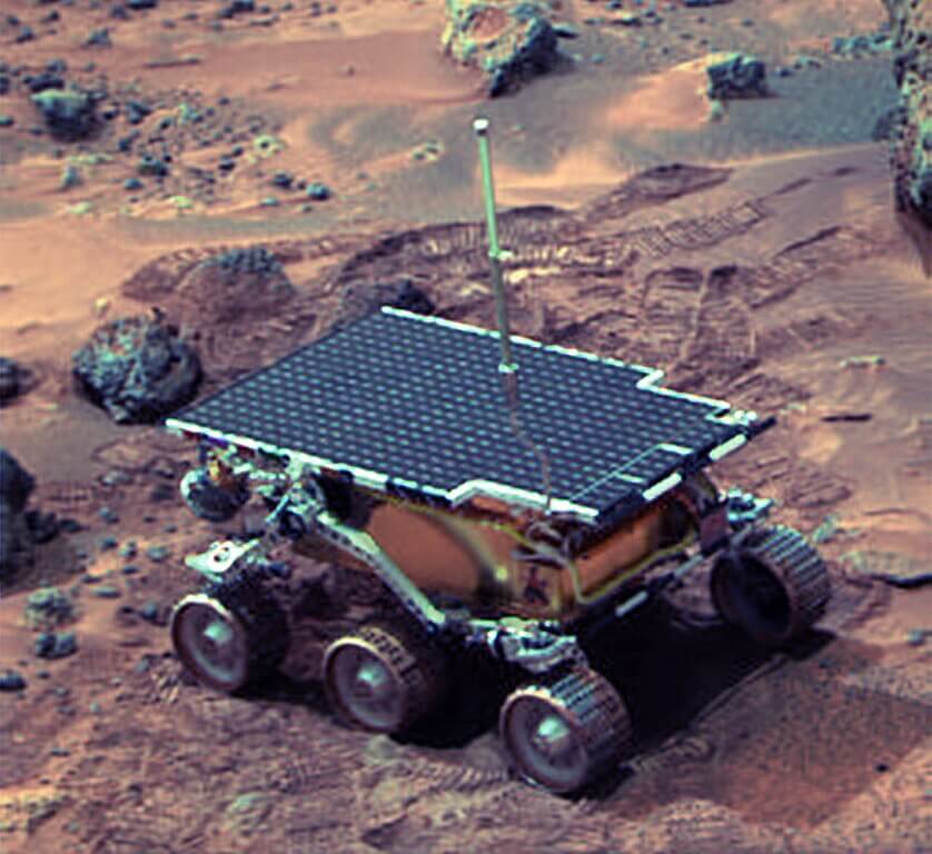 Sojourner rover on Mars on sol 22