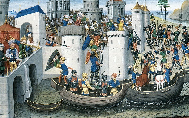 Conquest Of Constantinople By The Crusaders In 1204 David Aubert (1449-79)