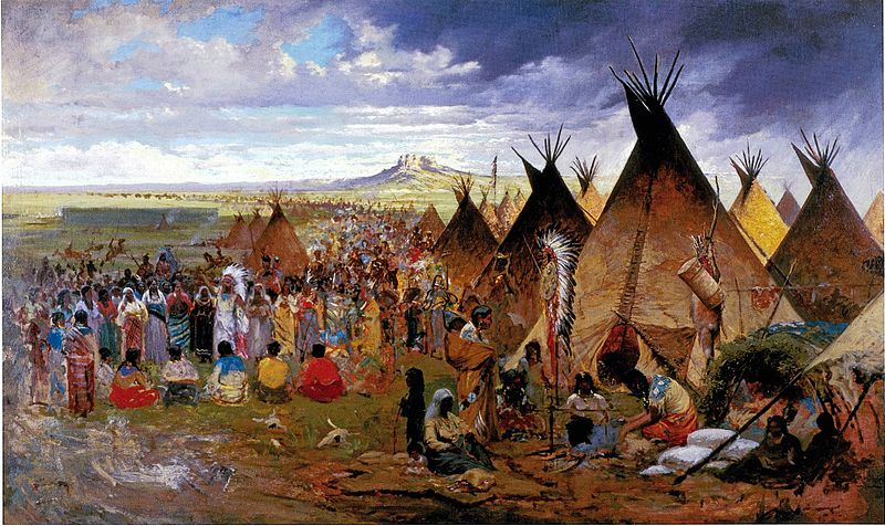 Sioux Encampment. Jules Tavernier (1844–1889)
