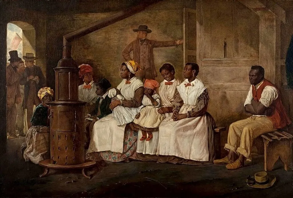 Slaves Waiting for Sale Richmond, Virginia, 1853. Painting by Eyre Crowe (Source: Wikipedia)