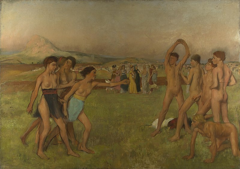 Life in Sparta: Young Spartans Exercising. Edgar Degas, 1860. National Gallery, London