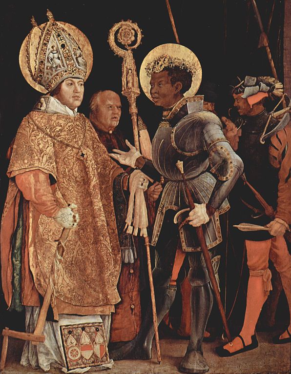 Encounter of St. Martyr Mauritius, leader of the Theban Legion, with St. Erasmus.