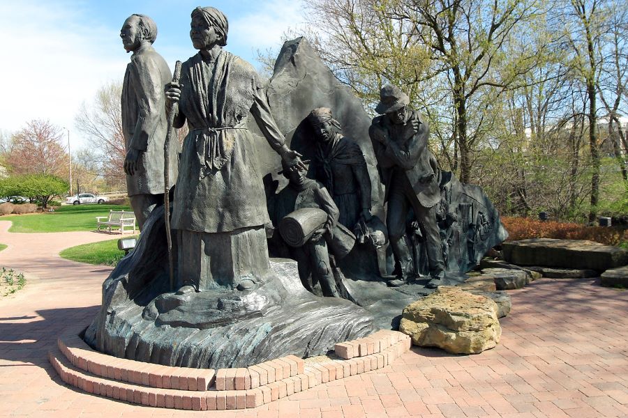 Harriet Tubman in the Memorial to the Underground Railroad in Battle Creek