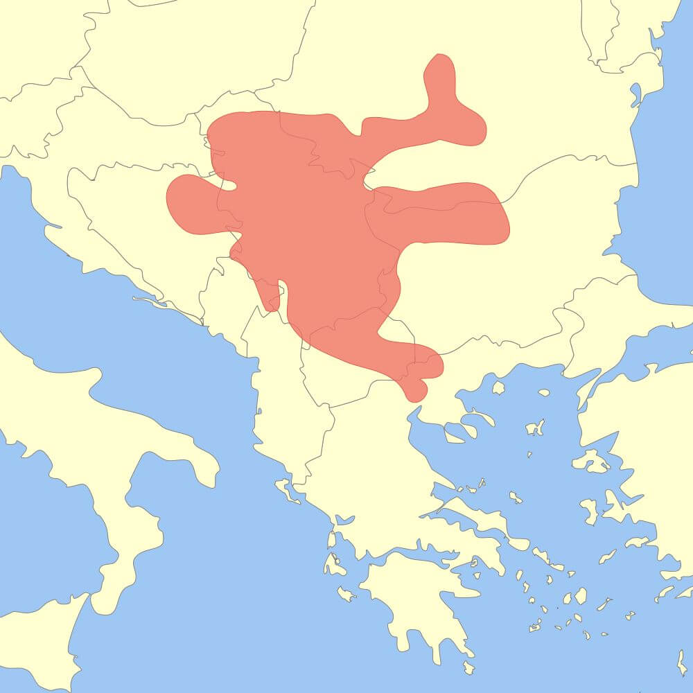 Spread area of the Vinča culture
