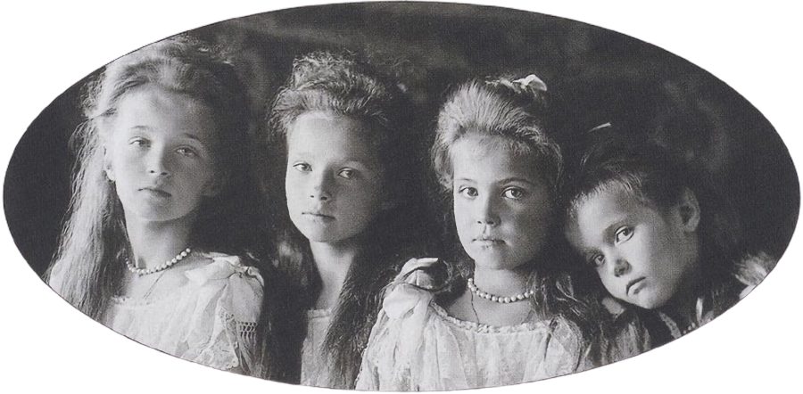 Olga, Tatiana, Maria, and Anastasia in 1906