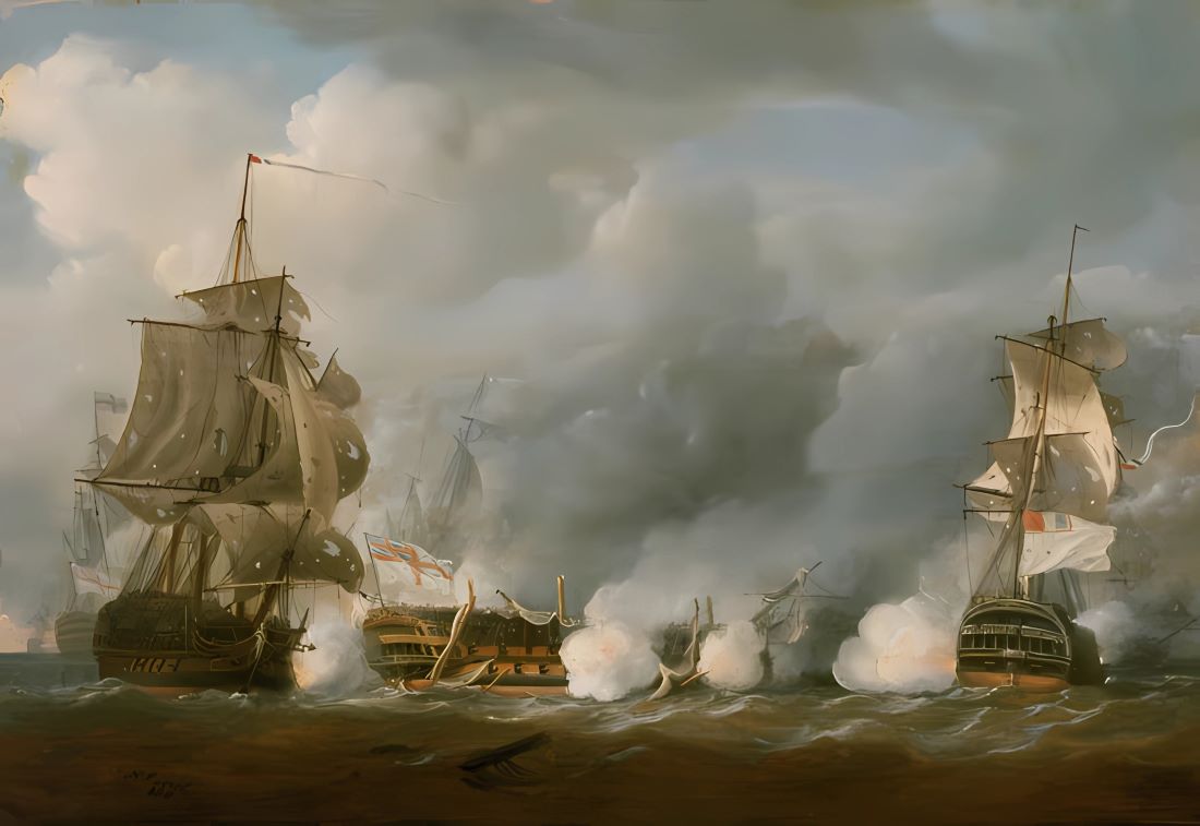 HMS Defence at the Battle of the Glorious 1 June 1794