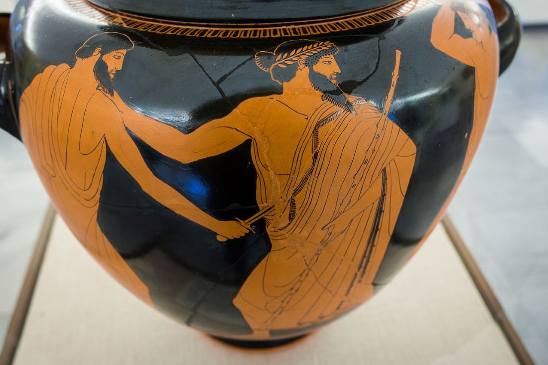 Harmodios and Aristogeiton killing Hipparchos
