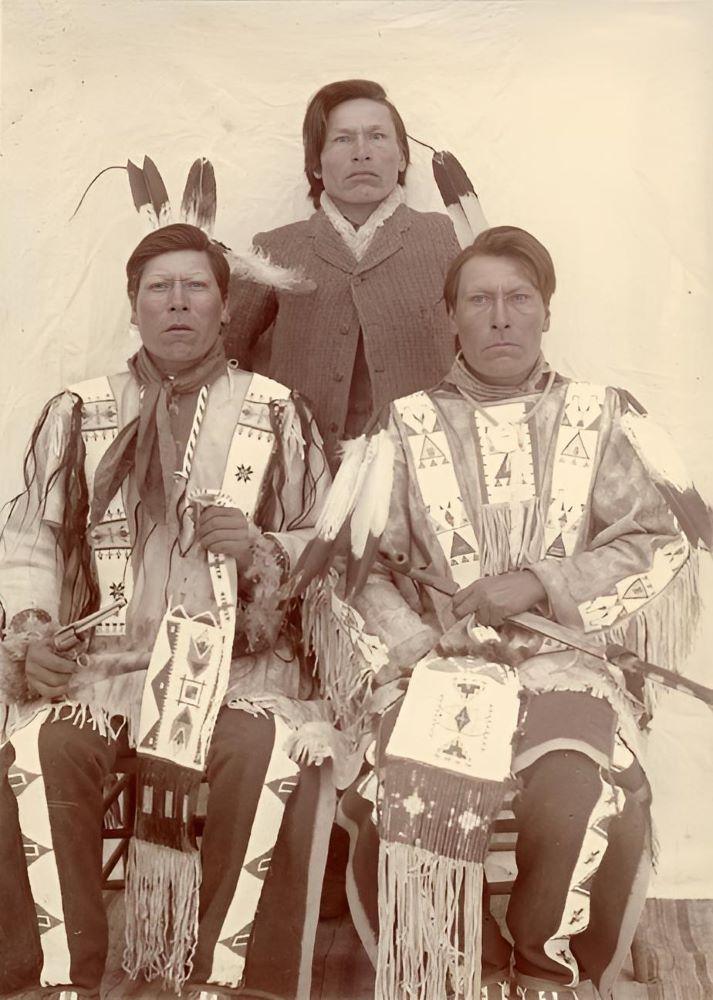 Brothers, (left to right) White Lance, Joseph Horn Cloud, and Dewey Beard, Wounded Knee survivors; Miniconjou Lakota