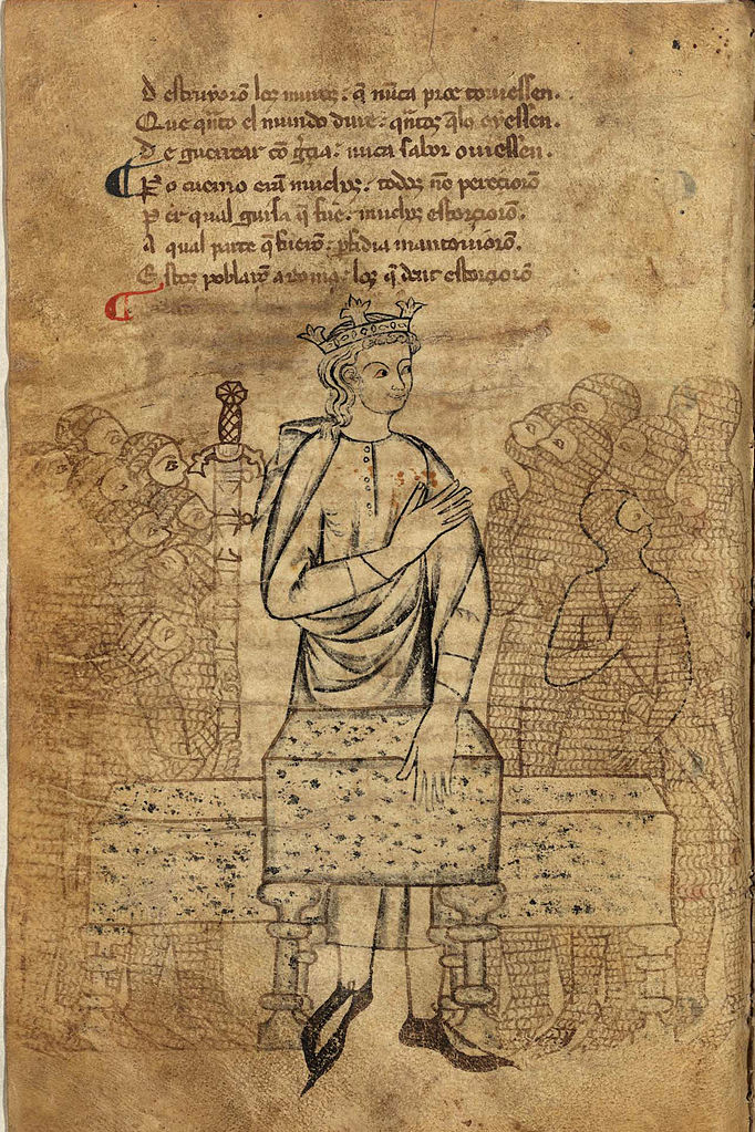 Portrait of Alexander from a 14th-century manuscript