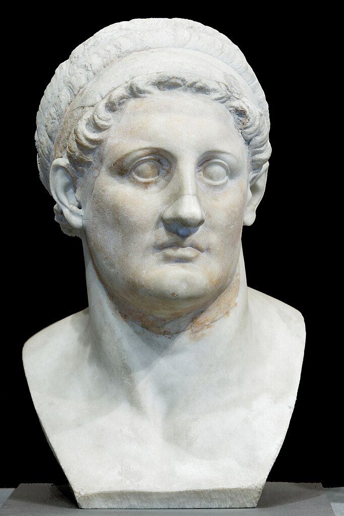 Bust of Ptolemy I Soter, located at the Louvre