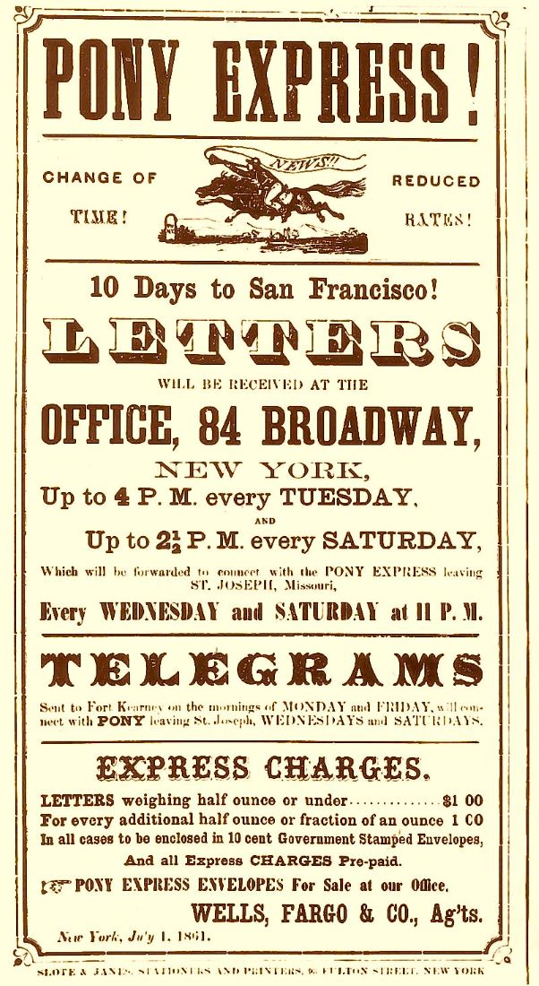 Pony Express advertisement