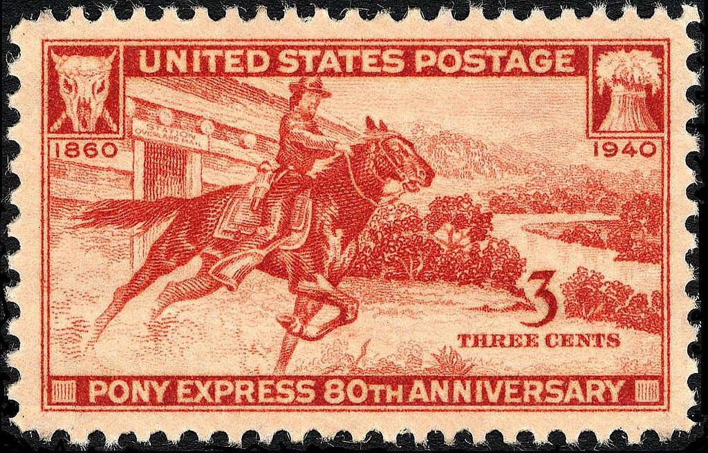 Postage stamp - Pony Express 80th-anniversary issue of 1940