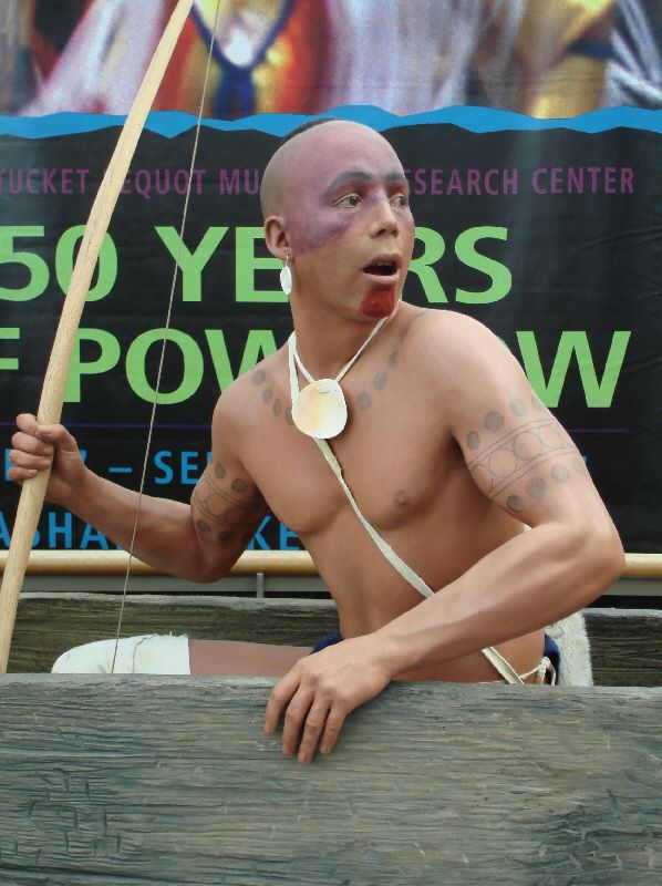 Pequot Museum Exhibit showing Mashantucket Pequot warrior