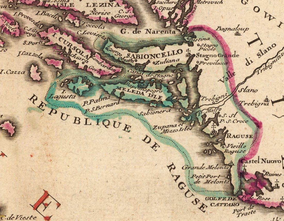 Territory of the Republic of Ragusa, early 18th century