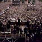 Kennedy delivering his speech in Berlin