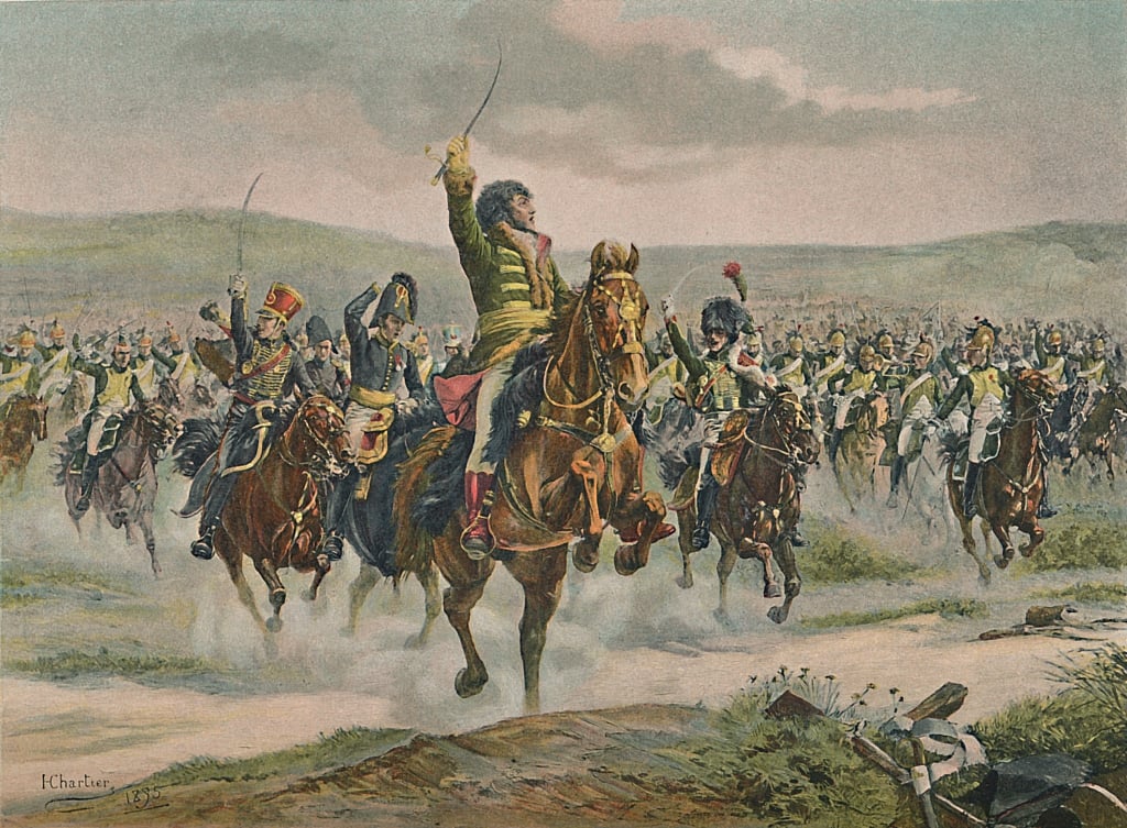 Murat leading a cavalry charge at the Battle of Jena, 14 October 1806