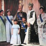 The Iranian imperial family at the coronation of Mohammad Reza Pahlavi in 1967