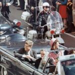 The Kennedys and the Connallys in the presidential limousine moments before the assassination in Dallas.