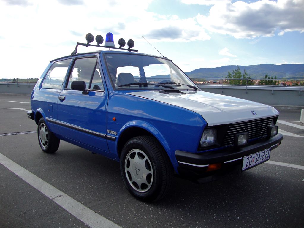 A 1990 Yugo police car in Croatia pictured in 2010