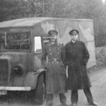 Charles Cholmondeley and Ewen Montagu on 17 April 1943, transporting the body to Scotland