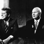 John F. Kennedy (1917–1963) and Nikita Khrushchev (1894–1971) in Vienna, Austria in May 1961