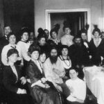 Rasputin among admirers, 1914